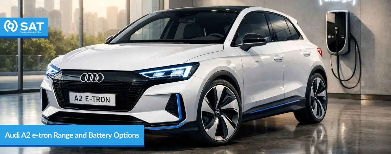 audi a2 e-tron range and battry options